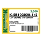 Klinch-Pak K-SB103020 - 1/2 inch Galvanized Staple - Case Pack 