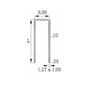 BeA 92-12 NK 18 Gauge 5/16 inch Crown Staples - 1/2 inch leg