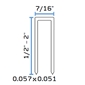 BeA 14/30 NK HZ 7/16 inch Crown Heavy Wire Staple - 1 3/16 inch