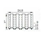 BeA W9 BK 1 inch Crown Corrugated Fastener - 3/8