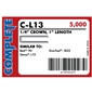 Complete C-L13 18 Gauge, 1/4" Narrow Crown Staples