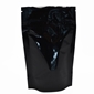 6 x 10 x 2.5"BG 5mil Black Foil Child Resistant Stand Up Pouch