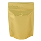4oz (110g) Metallized Stand Up Pouch Zip Pouches – SATIN GOLD WITH VALVE