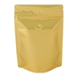 8oz (225g) Metallized Stand Up Pouch Zip Pouches – GOLD WITH VALVE
