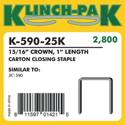 Klinch Pak - K-590-25  1 inch Staples - Case