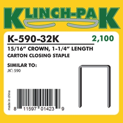 Klinch Pak - K-590-32  1 1/4 inch Staples - Case