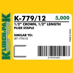 Klinch-Pak K-779/12 Galvanized Staples - 1/2 inch