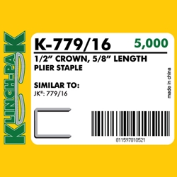 Klinch-Pak K-779/16 5/8 inch Galvanized Staples