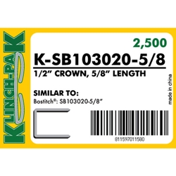 Klinch-Pak K-SB103020 - 5/8 inch Galvanized Staple - Case Pack