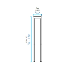 BeA 14/15 NK HZ 7/16 inch Crown Heavy Wire Staple - 5/8 inch