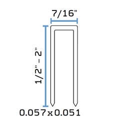 BeA 14/30 NK HZ 7/16 inch Crown Heavy Wire Staple - 1 3/16 inch