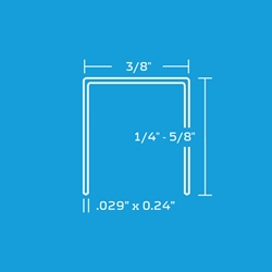 BeA 71/10 NK Galvanized 3/8 inch Crown Fasteners - 3/8 inch Leg