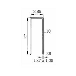 BeA 92-09 NK 18 Gauge 5/16 inch Crown Staples - 3/8 inch leg