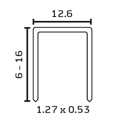 BeA 95/8 NK 1/2 inch Crown Staples - 5/16 inch