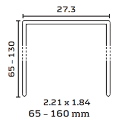 BeA 246/130 NK HZ 14 Gauge Staples - 5 3/8 inch