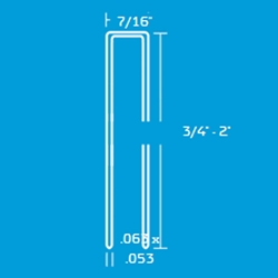 BeA 16/19 NKS 7/16 inch Crown Heavy Wire Staples - 3/4 inch