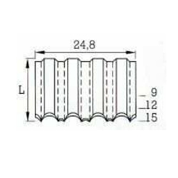 BeA W9 BK 1 inch Crown Corrugated Fastener - 3/8