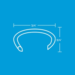 BeA 15G100 3/4 inch Galvanized Sharp Point C Ring