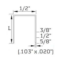 BEA SB103020 Type - 1/2 inch Staple - Case Pack