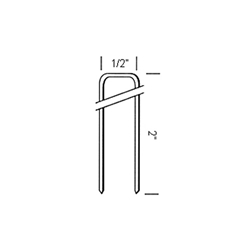 Complete 16S4-50 1/2 inch Crown Staples - 2 inch