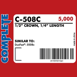 Complete C-508C 20 Gauge Staples Duo-Fast 50 Type Staples - 1/4 inch- Case