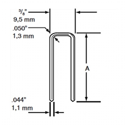 Complete C-M10 18 Gauge 7/16" Medium Crown Staples - 5/8 inch