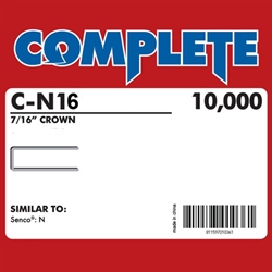 Complete C-N16 16 Gauge 7/16" Medium Crown Staples - 1 3/8 inch