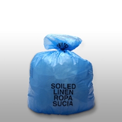 31 x 41 High Density Blue Soiled Linen Liner - 33 Gallon