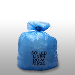 31 x 43 High Density Blue Soiled Linen Liner - 33 Gallon