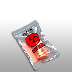 6 x 9 Reclosable 3-Wall Biohazard Specimen Transfer Bag