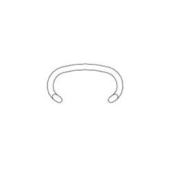 15100B 3/4 inch 15 Gauge Bright Basic Blunt Point C-ring