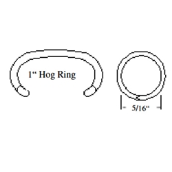 1714G90B 1 inch 14 Gauge Galvanized Blunt Point C-Ring