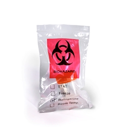 6 x 9 2mil Zip Top Biohazard Specimen Bags