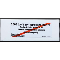 210/6 Red Streak 1/4 inch Staples