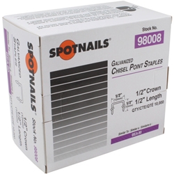 Spotnails 80-12 98008 - 1/2 inch Crown Fine Wire Staples - 1/2 inch