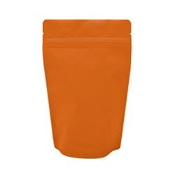 16oz (450g) Stand Up Pouch Zip Pouches – Matte Orange with Valve