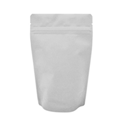 16oz (450g) Stand Up Pouch Zip Pouches – Matte White with Valve