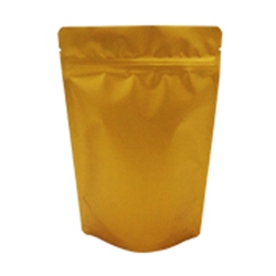 16oz (450g) Metallized Stand Up Pouch Zip Pouches with Valve – Matte Gold