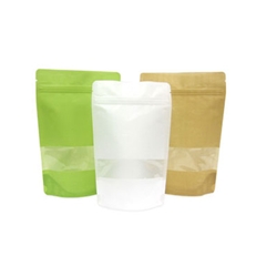 4oz Rice Paper Stand Up Pouch with Window