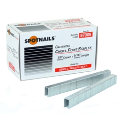 Spotnails 71-12 22 Gauge 3/8 inch Crown Staples - 1/2 Inch